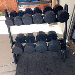 Dumbbells Set With Rack