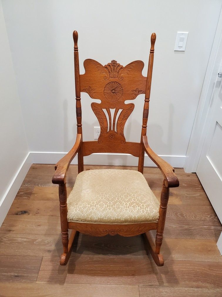Beautiful Antique Wooden Rocking Chair