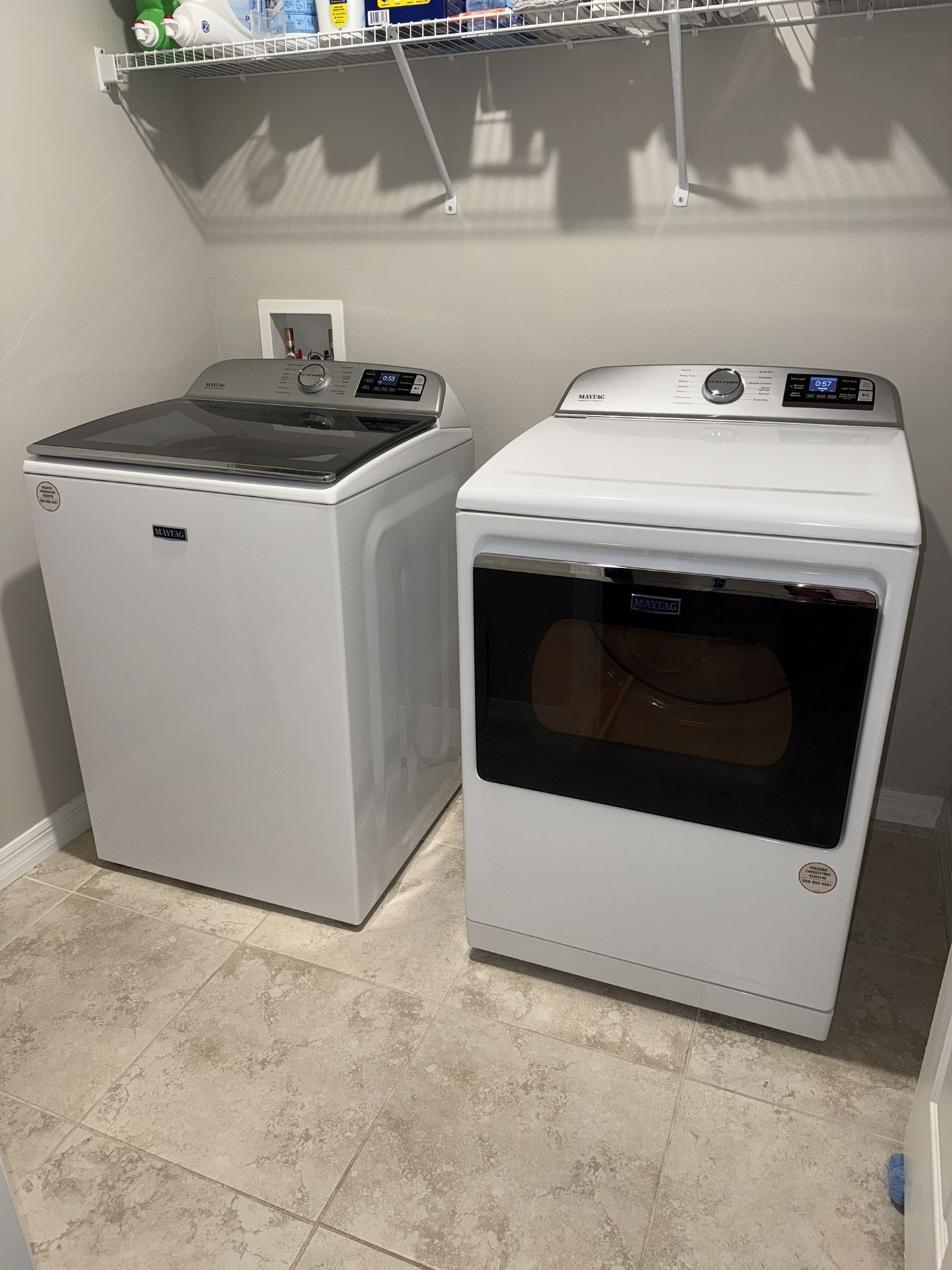 Maytag Smart Top Load Washer and Dryer Set