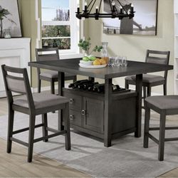 COUNTER HEIGHT DINING SET WITH STORAGE BASE… DELIVERY INCLUDED