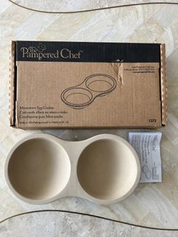 Pampered Chef Stone Double Egg Cooker