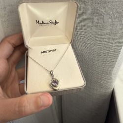 Silver Amethyst Necklace 