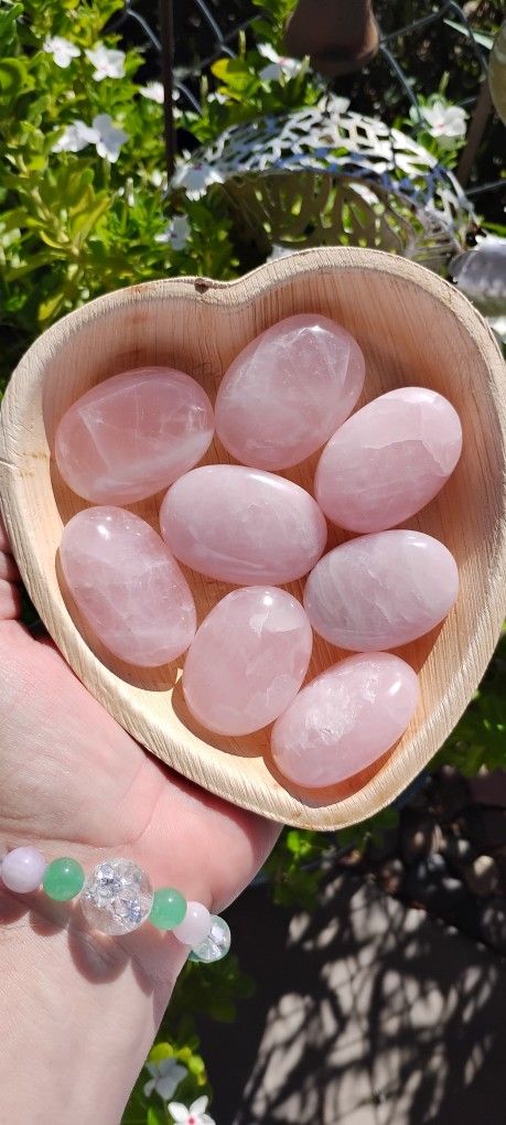 Rose Quartz Palm Stones