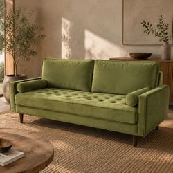 Olive Green Velvet Sofa – $169.99
