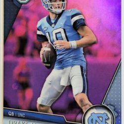 2023 Bowman U Chrome 1st DRAKE MAYE Pink Refractor Rookie #200 UNC 