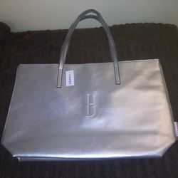Clinique Silver Women Tote Handbag BN
