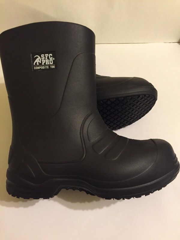 Shoes for Crews Slip-Resistant Size 9. Work Boots Bullfrog Pro 10 Inch - Composite Toe
