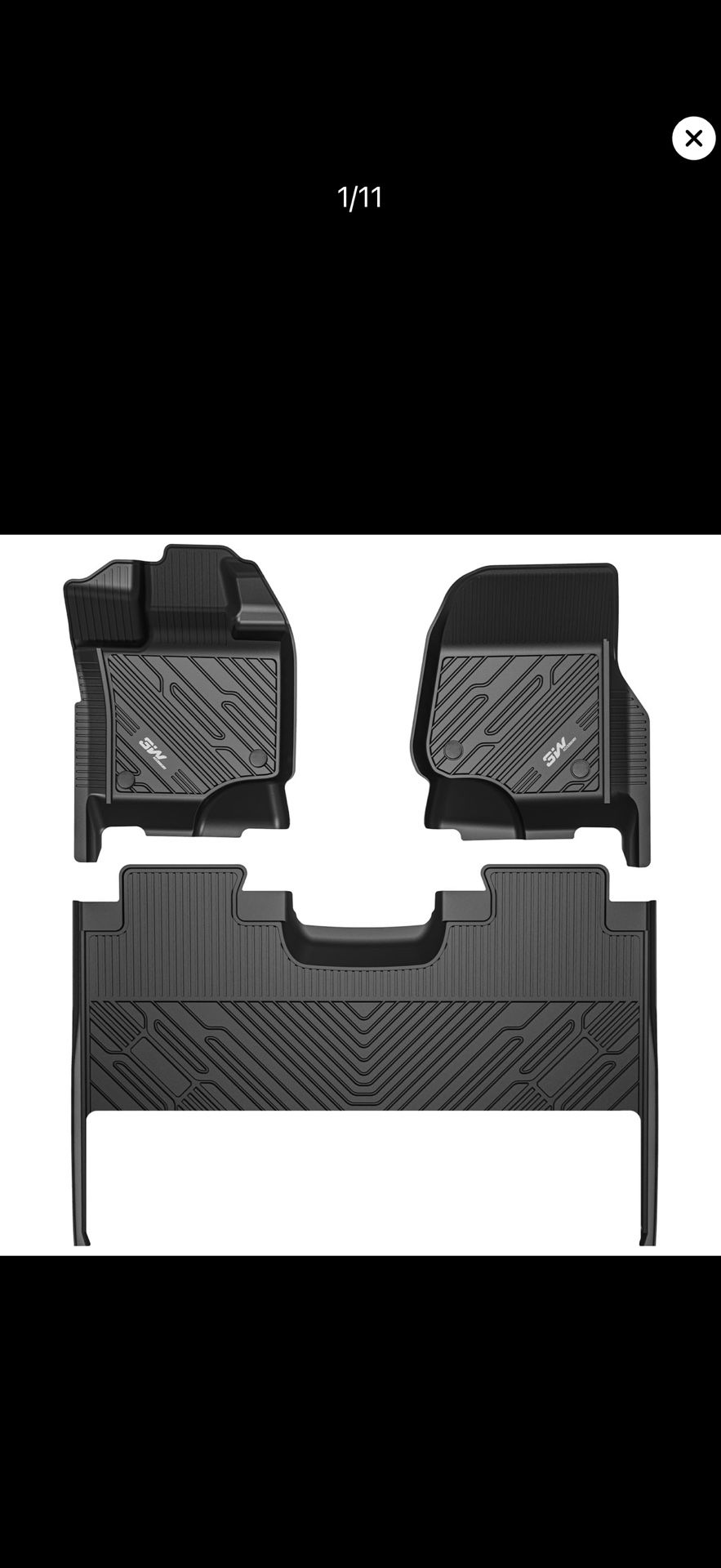 3W Floor Mats Fit for 2015-2023 2024 Ford F150 SuperCrew Cab/F-150 Lightning SuperCrew Cab, TPE All Weather Floor Liner Custom Fit Car Accessories Ful