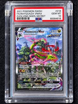 Rayquaza VMAX Alternate Art Secret - SWSH07: Evolving Skies PSA 10