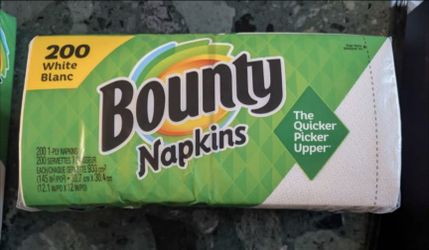 Bounty napkins 200 sheets ($3.50 each pack)