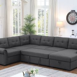 BRAND NEW 5 SEATS SECTIONAL SLEEPER COUCH IN ORIGINAL BOX