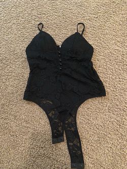 Black Lace Leotard - Large