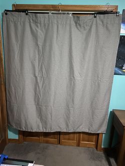 2 Gray curtain panel set 62 inch width by 64 inch length price is for set