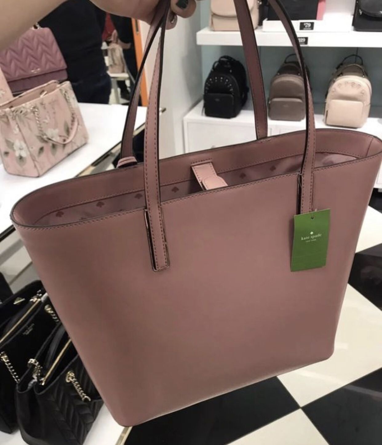 Kate Spade pink polka dot tote purse for Sale in Poway, CA - OfferUp