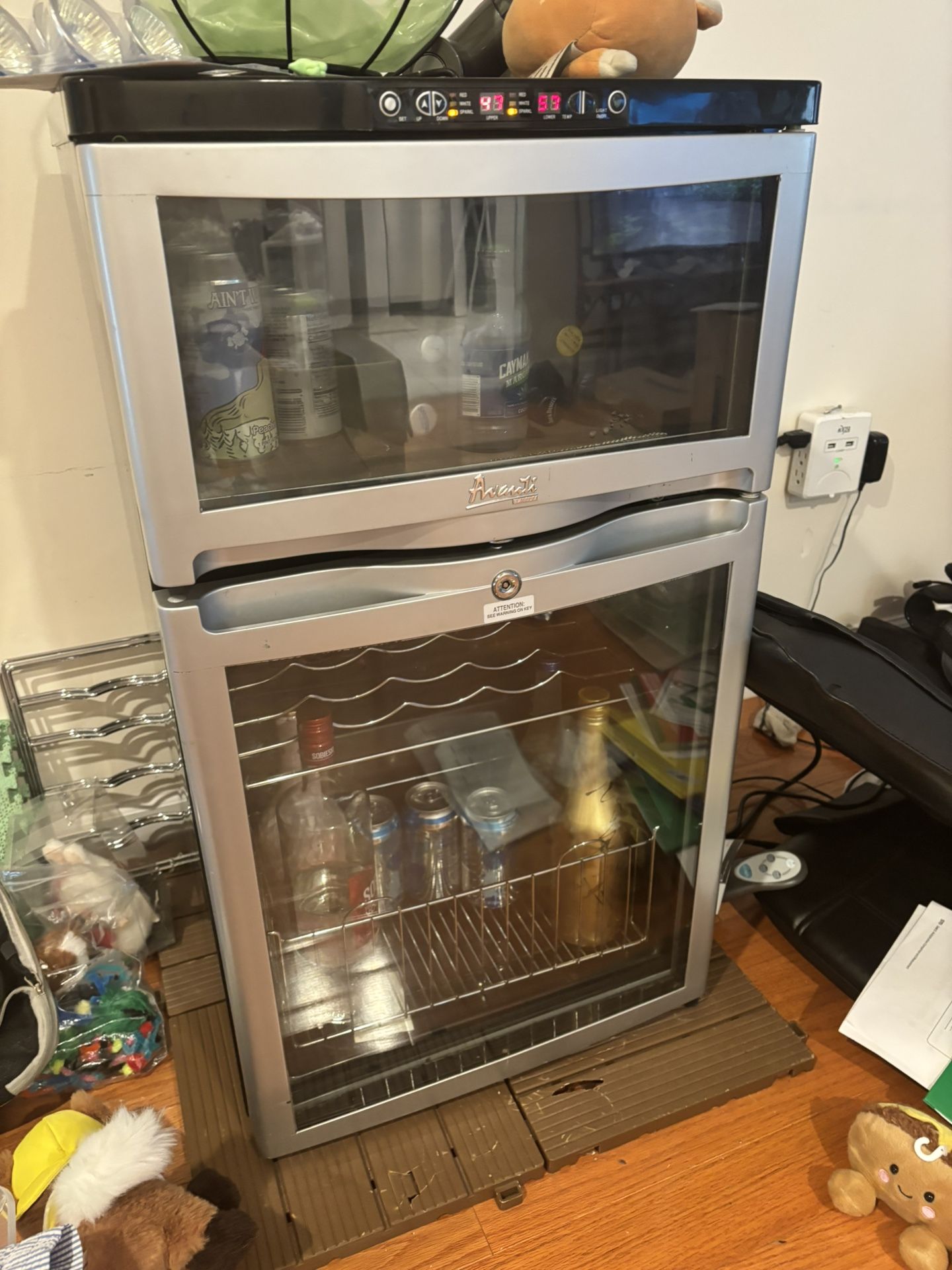 Wine and beverage refrigerator
