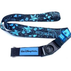 Disney Mickey Mouse Vinylmation Blue and Black Trading Pin Lanyard