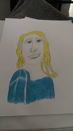 Woman drawing 8x10