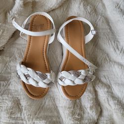 White Wedge Sandals 