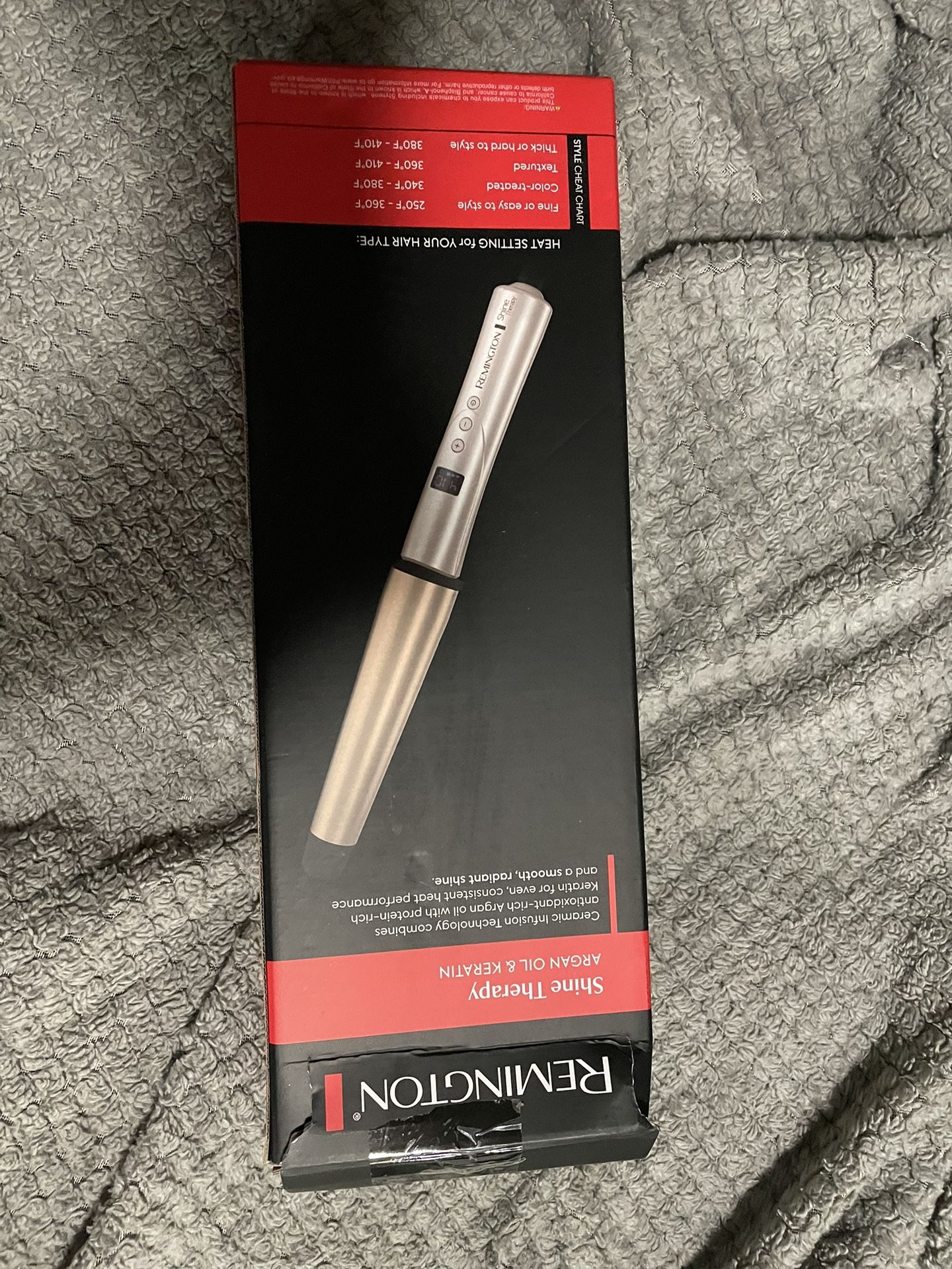 REMINGTON SHINE THERAPY Curling Wand, Infused with Argan Oil & Keratin
