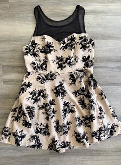 Black and beige dress