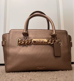 Coach Swagger Metallic Gold Bag