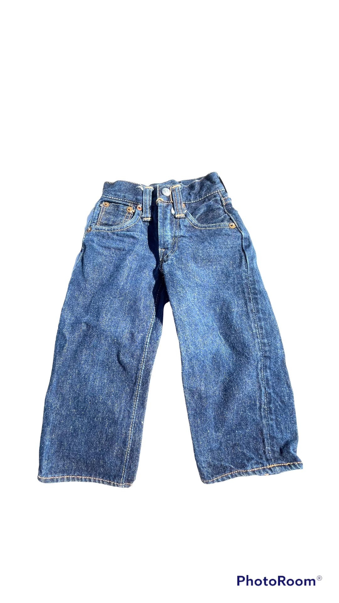 Vintage 50s Levi’s Denim Jeans Youth 503ZXX Big E Pants Kids Toddler Rivets Blue Jeans In