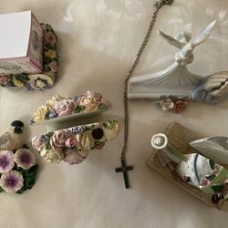 Vintage Like New Ceramics And Cross 