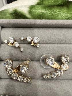 Made Gold Ear Crawlers - Set Of Two Earrings 