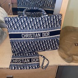 Christian Dior handbag and Matching Wallet.