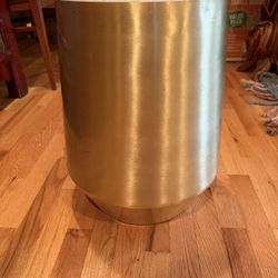 Marble Topped Brass End Table