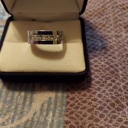 Mens Diamond Ring, Princess Cut