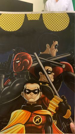 Batman wall posters on poster board signed by artist