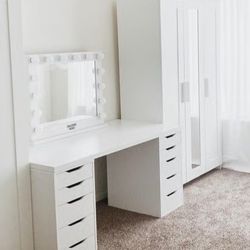 White Vanity Desk