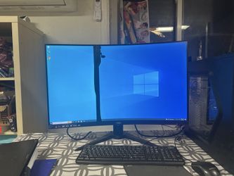 AOC Curved Monitor, Works, Has Screen Line