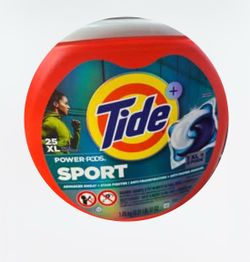 4 left Tide Power Pods Sport 25 XL Laundry Pods
