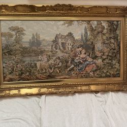 Large framed tapestry