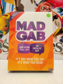 New Mad Gab Card Game 2017 Mattel Party Edition Sealed Box 2-12 Players