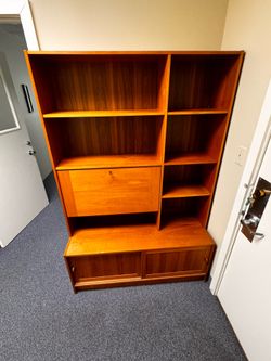 Teak bookcase cabinet book case