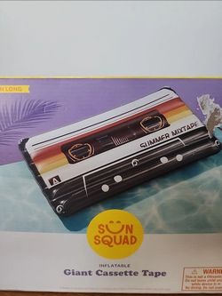 80's inspired mix tape float is perfect for pool parties and summer fun