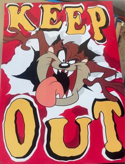 Tasmanian Devil Keep Out Sign Poster