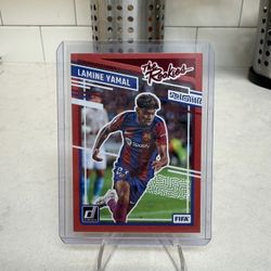 Lamine Yamal Donruss The Rookies #25 Red Color Match