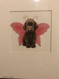 Puppy angels matted art