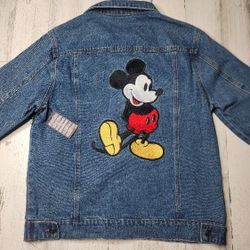 Disney Mickey Mouse Embroidered Denim Men's Trucker Jacket