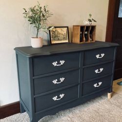 Refinished Vintage Dresser, Solid Wood