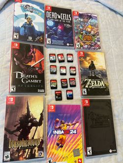 Nintendo Switch Game Lot Bundle Pokemon sword snap zelda mario kart smash bros deaths gambit darkest
