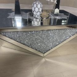 Luxury Glass Coffee Table with 2 Side tables