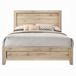 Queen Size Bed Frame In Wood ( Mattress Sold Separate)