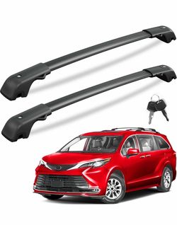 300Lbs Lockable Roof Rack Cross Bars Compatible with Toyota Sienna 2021 2022 2023 2024 2025 2026