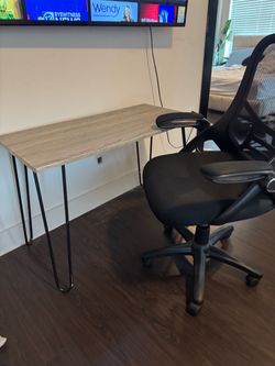 Desk and chair