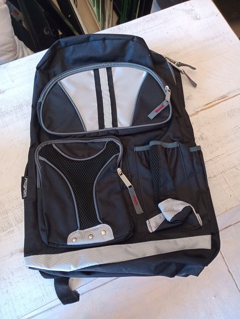 Pro sports black and gray backpack